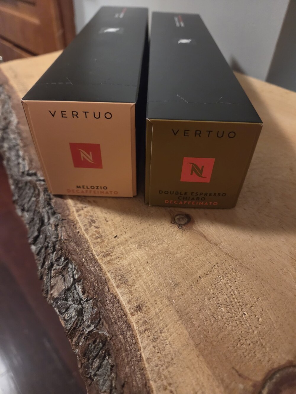 Two Boxes Of Nepresso Vertuo Boxes. Decaf.